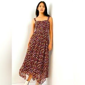 LIKE NEW! ANTHROPOLOGIE MAEVE FRANNIE POLKA DOTS MAXI DRESS 2 (worn once!)